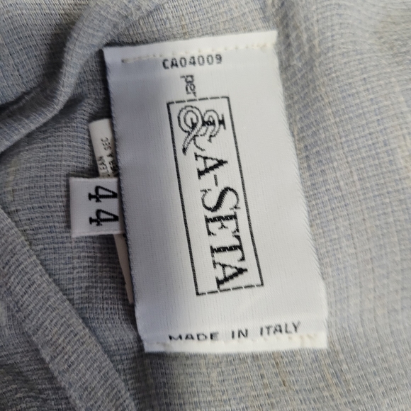 La Seta by Asya Linen Blend Crop Top  back Tie Sz Small - Picture 9 of 12